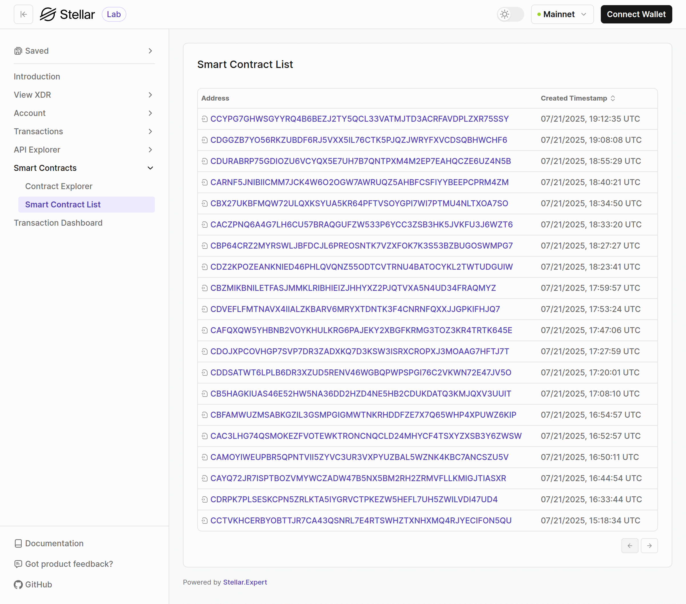 Lab: Smart Contract List